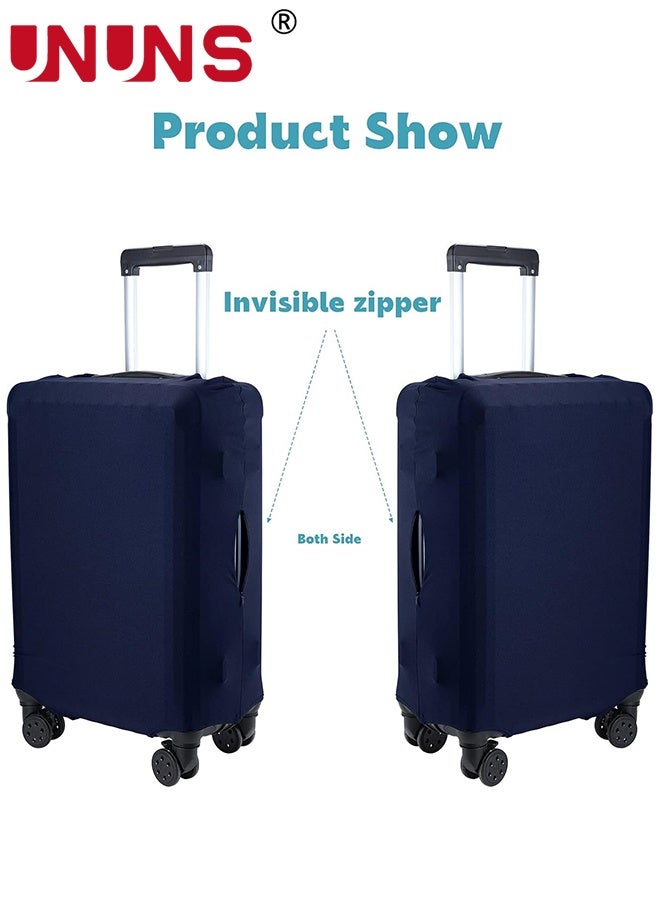 UNUNS 3 Pcs Luggage Cover,Travel Suitcase Cover Anti Scratch Luggage Protector Washable Fits 18-28 Inch Luggage (Dark Blue) - Image 4